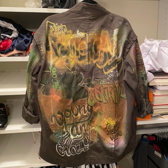 Zara Jackets & Blazers - Zara Graffiti Jacket